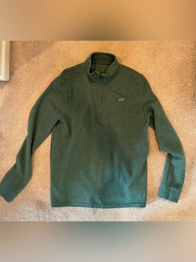Vineyard Vines boys Forest Green Half-Zip Pullover